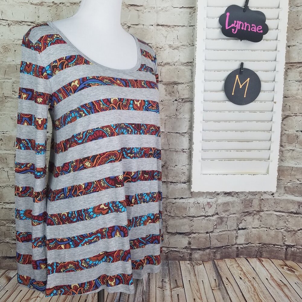 Striped Paisley Lynnae Tee